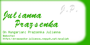 julianna prazsenka business card